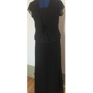 Gorgeous Elegant Formal 3 piece black gown Size S